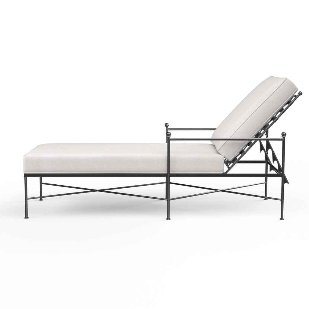 Provence Chaise Lounge in Canvas Flax w/ Self Welt