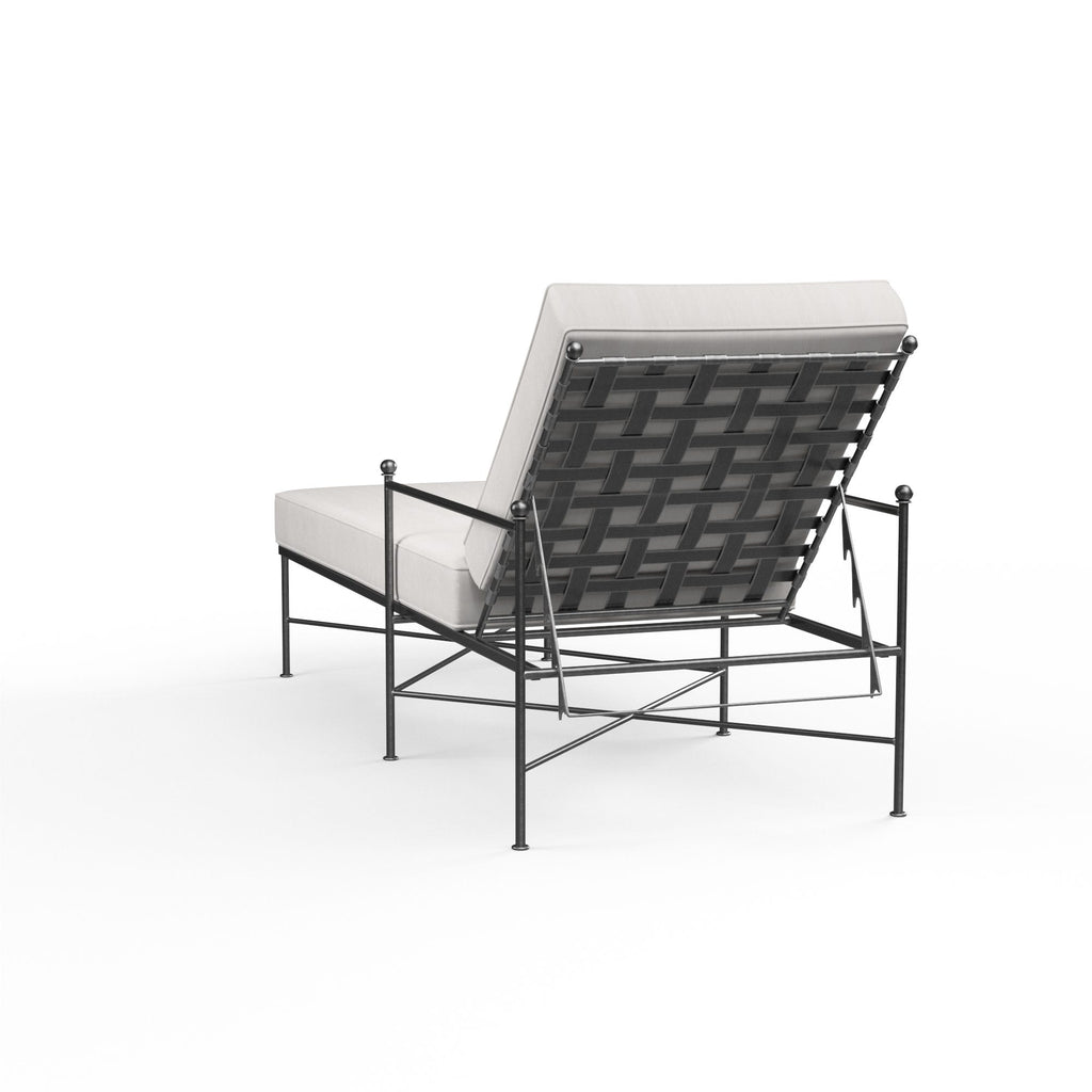 Provence Chaise Lounge in Canvas Flax w/ Self Welt