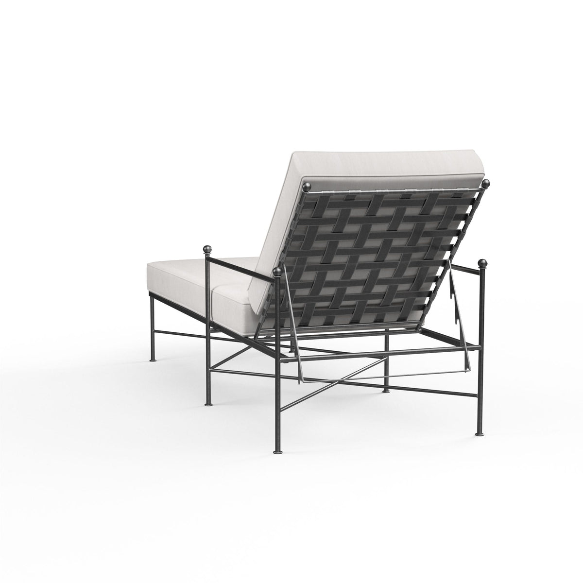 Provence Chaise Lounge in Canvas Flax w/ Self Welt