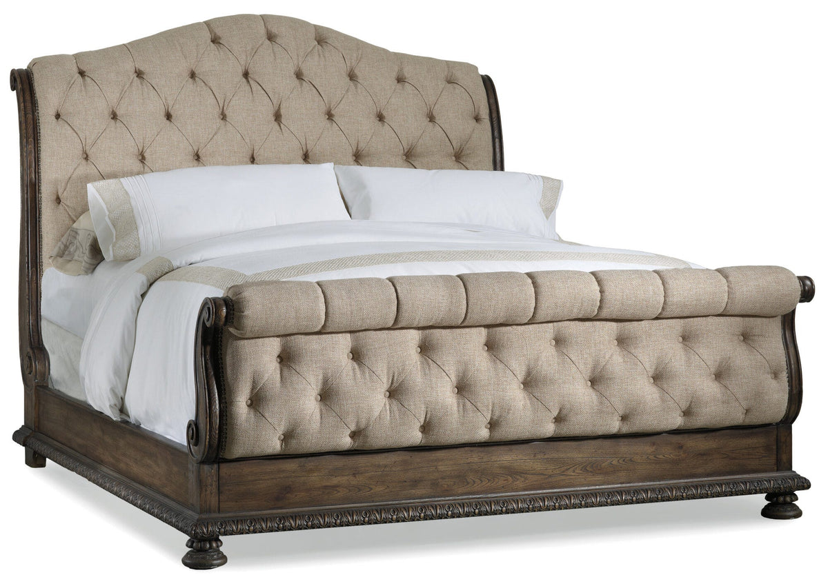 Rhapsody King Tufted Bed Silo - 3/4 Angle