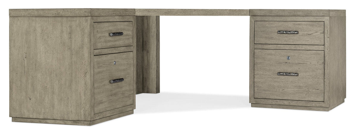 Linville Falls Corner Desk with Two Files - Silo Image