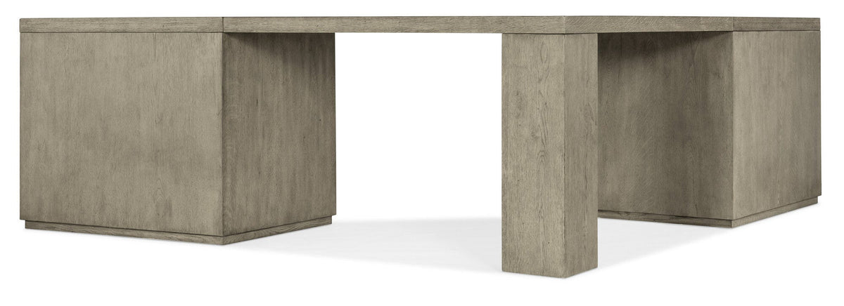 Linville Falls Corner Desk with Lateral File and Open Desk Cabinet - Back