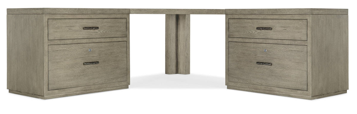 Linville Falls Corner Desk with Two Lateral Files - Straight
