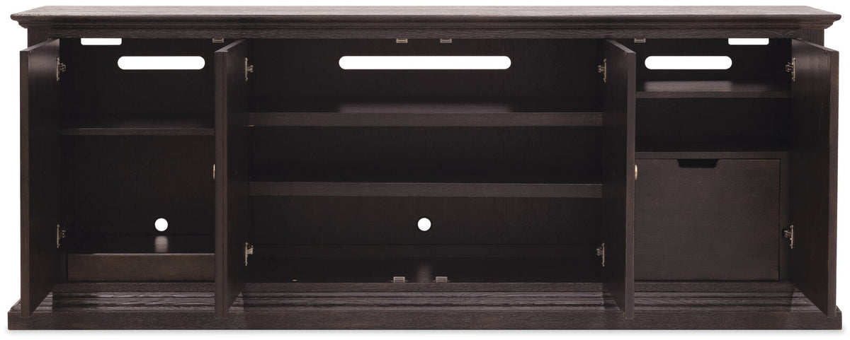Driftwood Entertainment Credenza Open Straight Silo Image