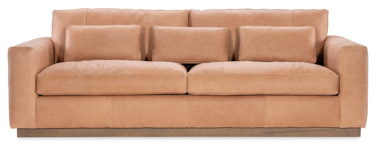 Grady 8 ft. Leather Sofa - Front View