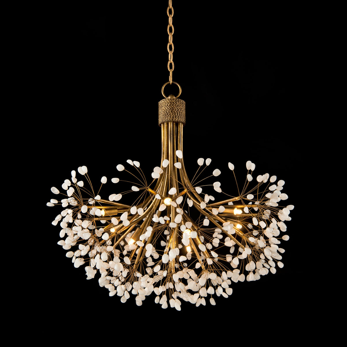 Stone, Quartz Nine-Light Chandelier | John Richard - AJC-9080