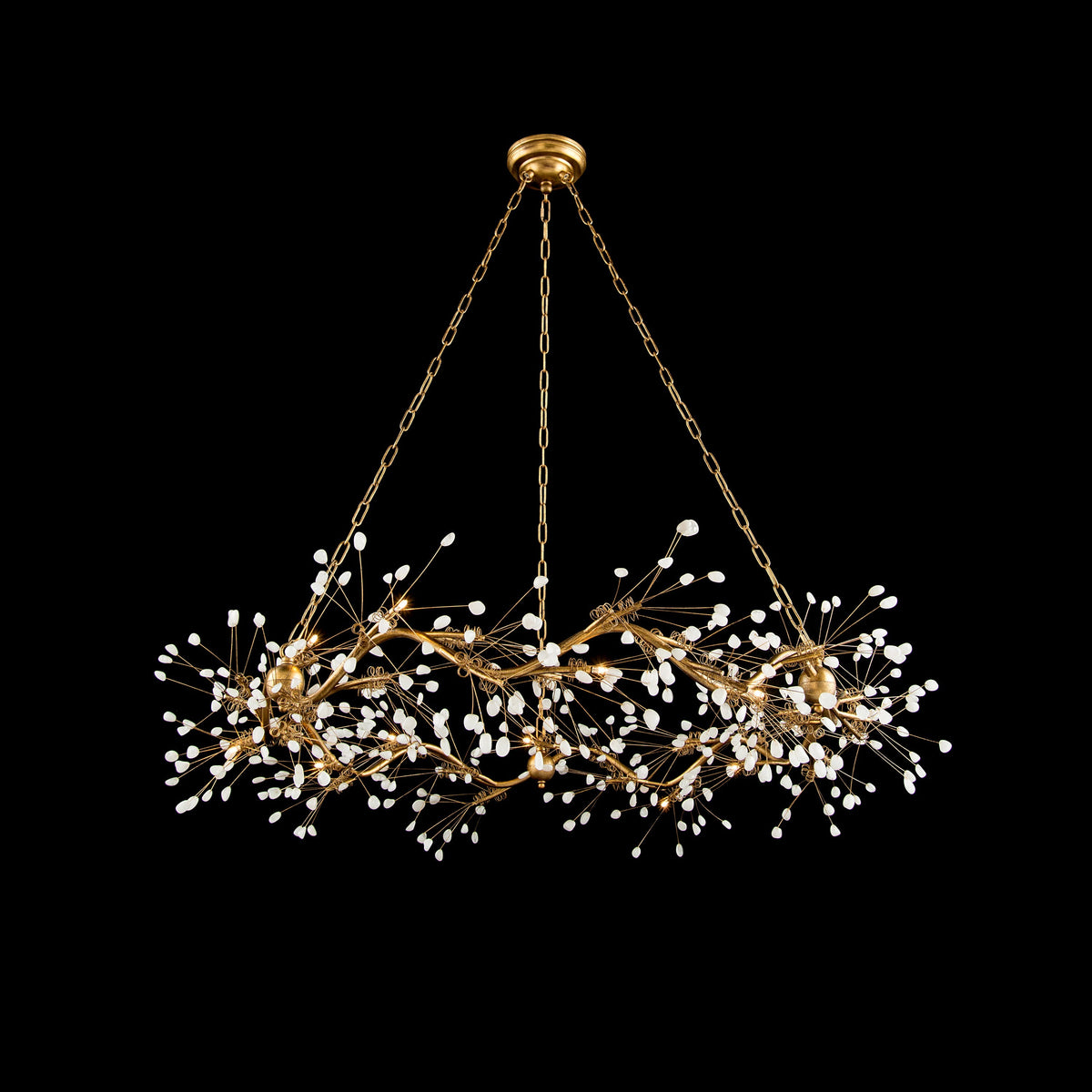 Waving Twelve-Light Stone, Quartz Chandelier | John Richard - AJC-9083