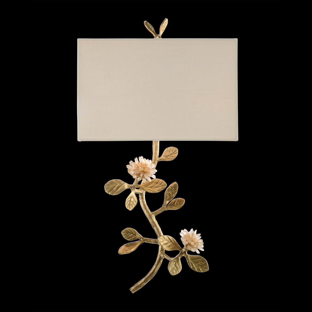 Stone, Quartz Flower Single-Light Wall Sconce | John Richard - AJC-9127