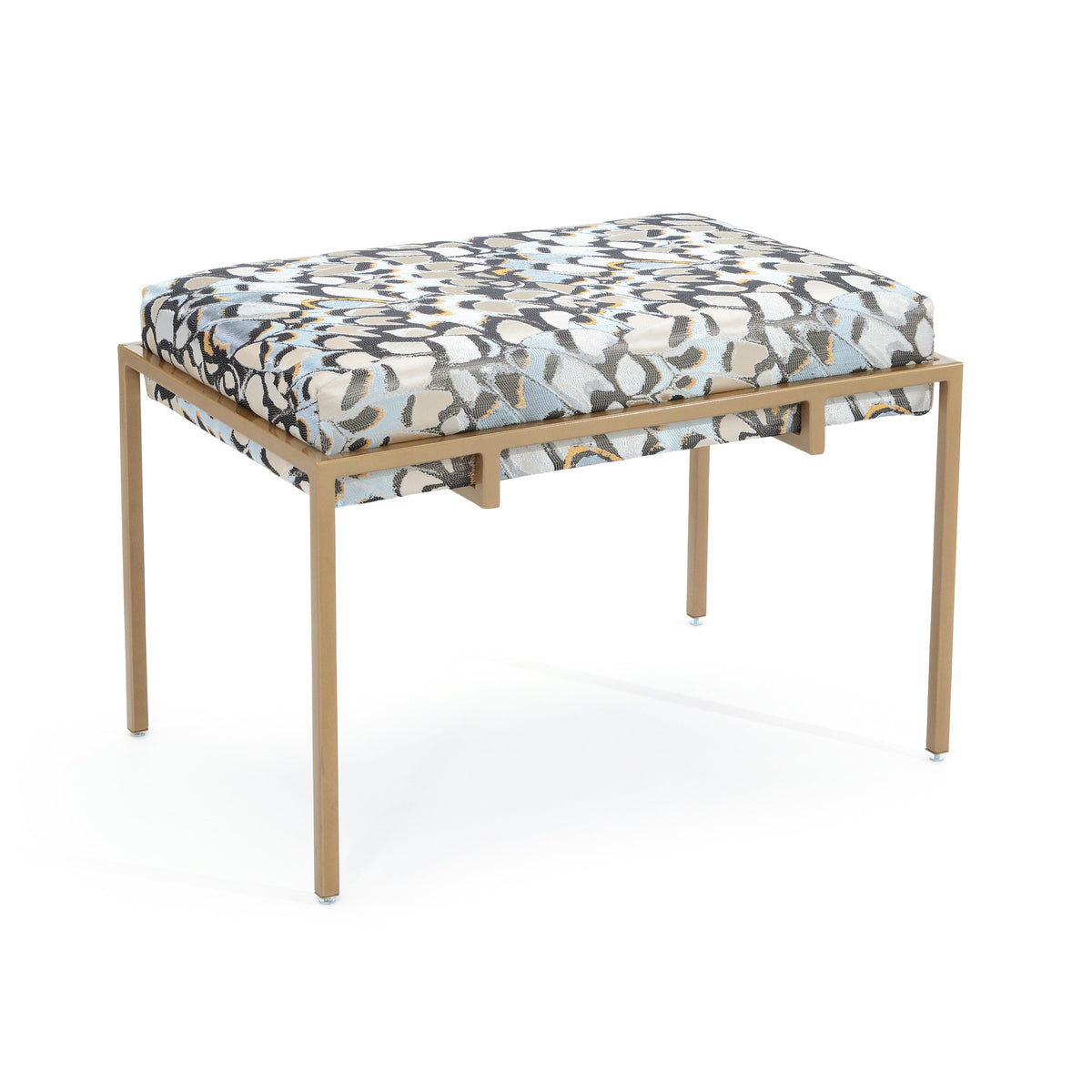 METAL GOLD UPHOLSTERED BENCH | John Richard - AMF-1491-5021-AS