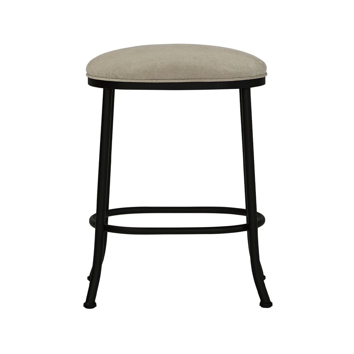 Canton B245H26XB MatteBlack finish SonomaSeagrey fabric front