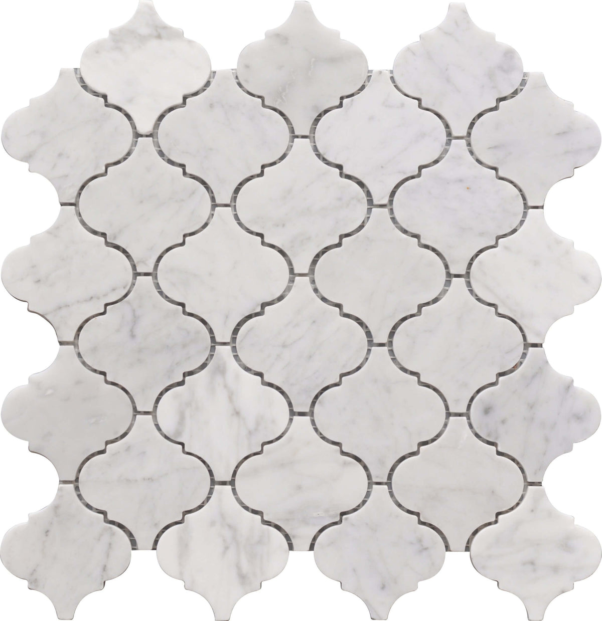 Roca Tile - Carrara Marble Lantern 12 x 12 Mosaic