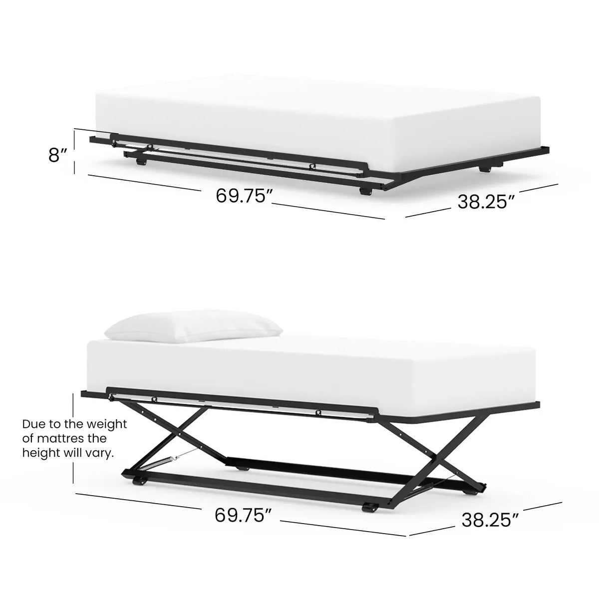 High Riser closed dimensions C