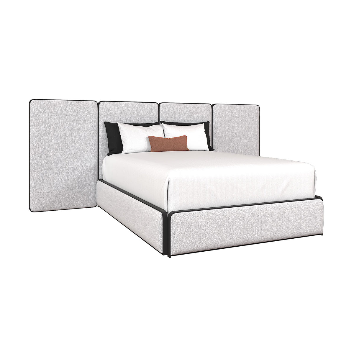 River Bed Matte Black Finish with Zen Dawn Performance Fabric.