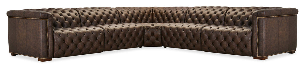 Savion Deux 5 Seat Sectional with Three Power Recliners and Six Power Headrests