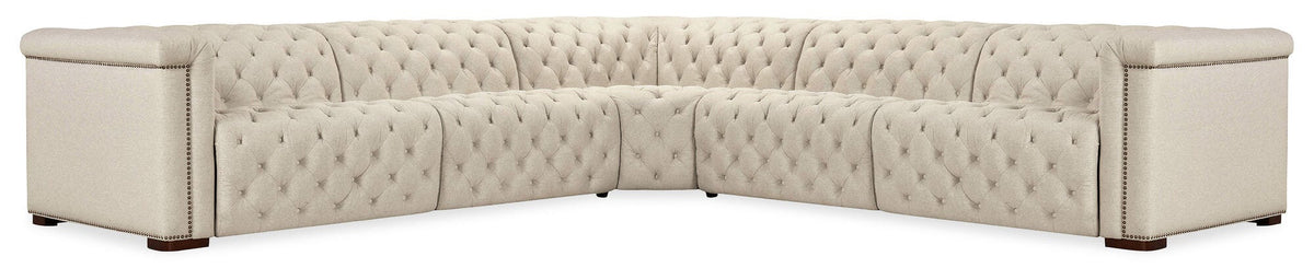 Savion Deux 5 Seat Sectional with Three Power Recliners and Six Power Headrests