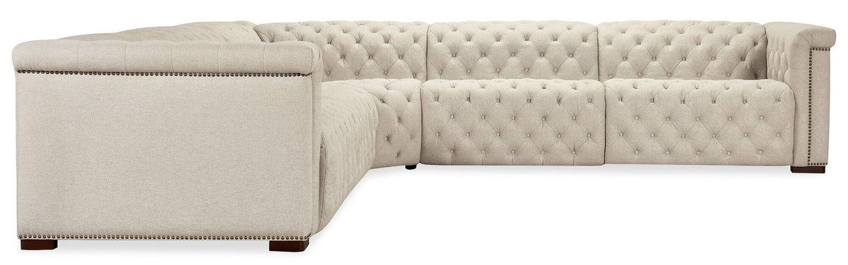 Savion Deux 5 Seat Sectional with Four Power Recliners and Six Power Headrests