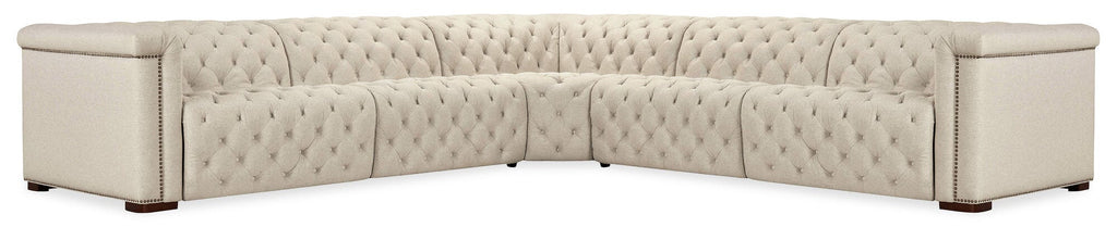 Savion Deux 5 Seat Sectional with Four Power Recliners and Six Power Headrests