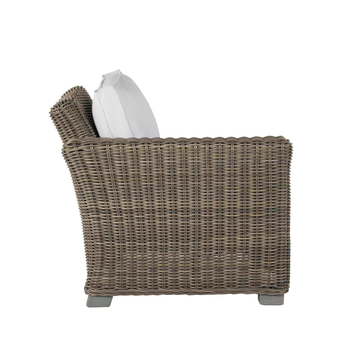 Rustic Resin Wicker Outdoor LAF Sectional Sofa