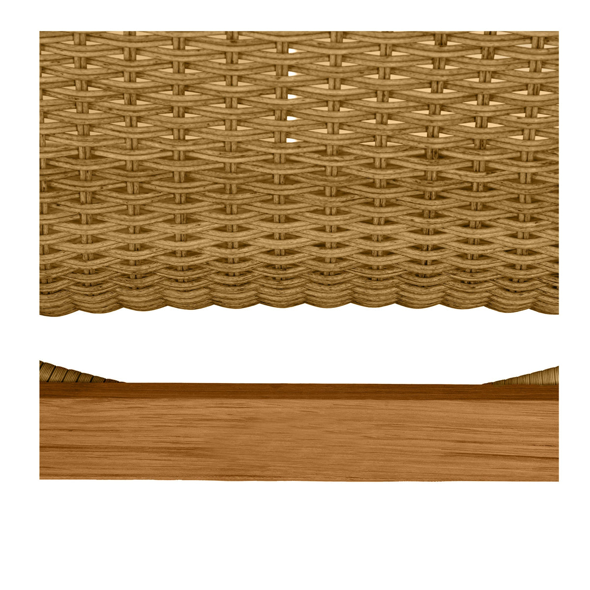Pointe Wicker Teak Outdoor Dining Arm Chair