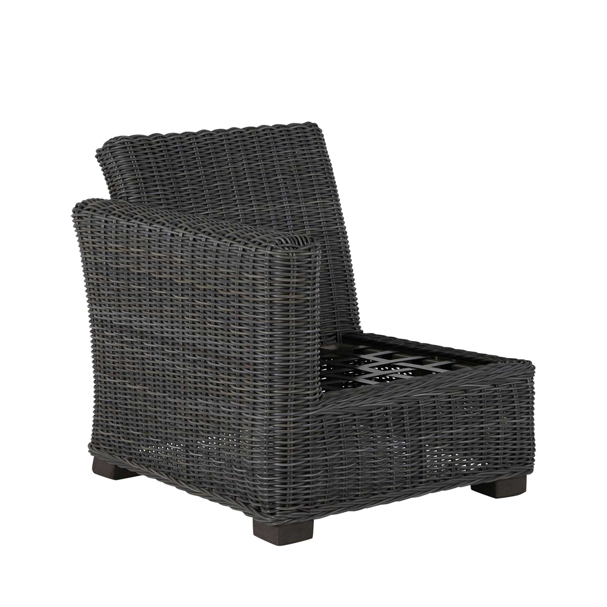 Rustic Resin Wicker Outdoor LAF Sectional Sofa