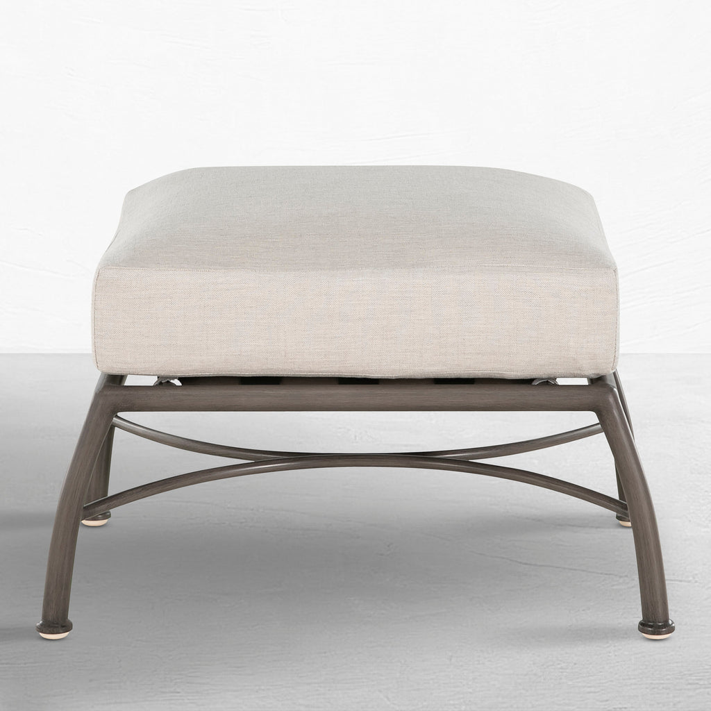 Elegante Aluminum Outdoor Woven Ottoman