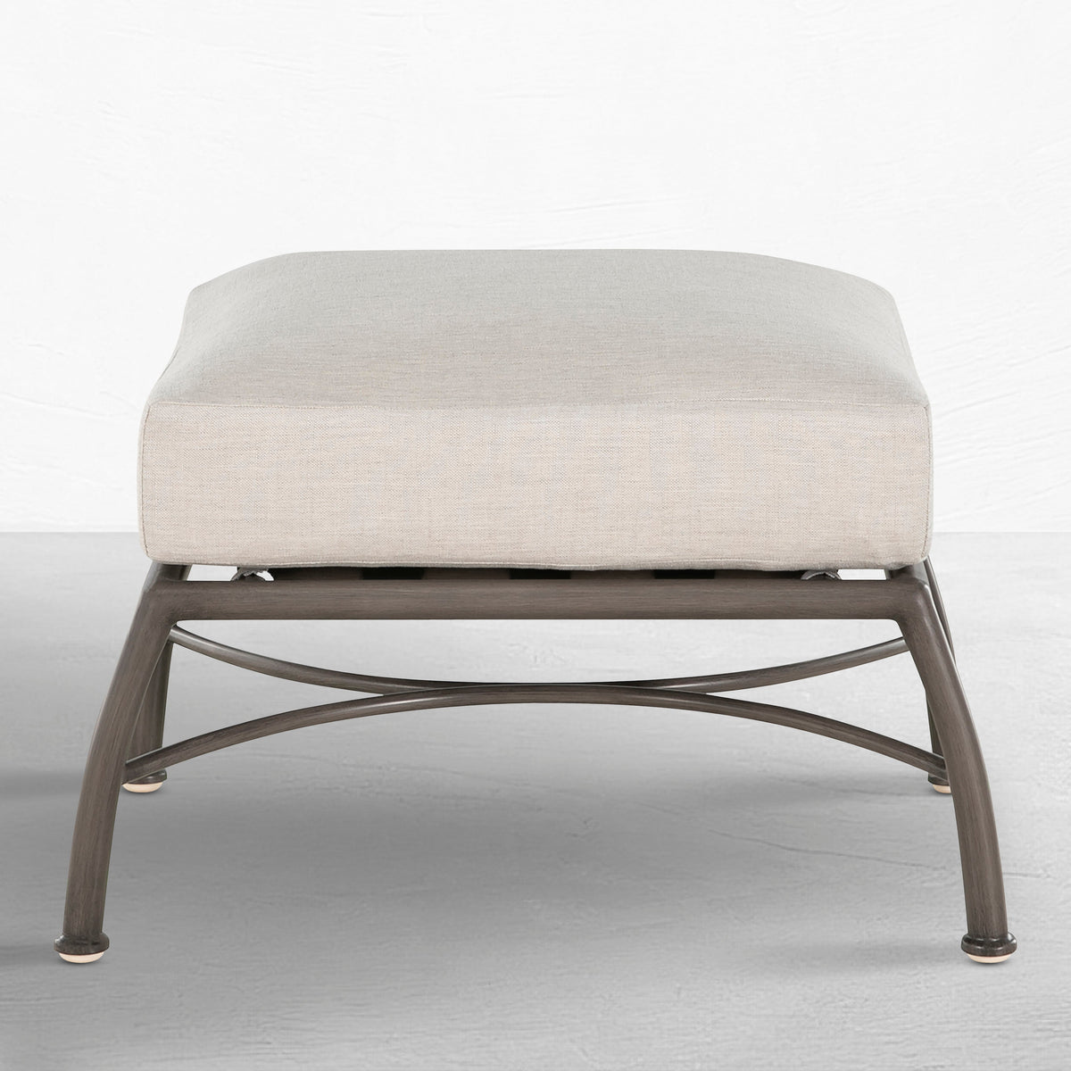 Elegante Aluminum Outdoor Woven Ottoman