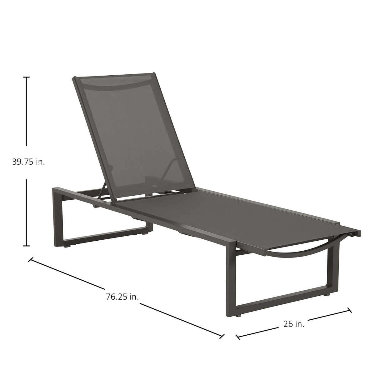 Belmont Sling Outdoor Armless Chaise Lounge