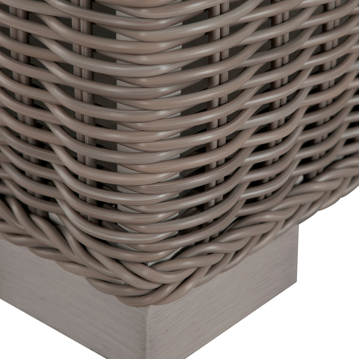 Rustic N-Dura Resin Wicker Outdoor Woven Ottoman