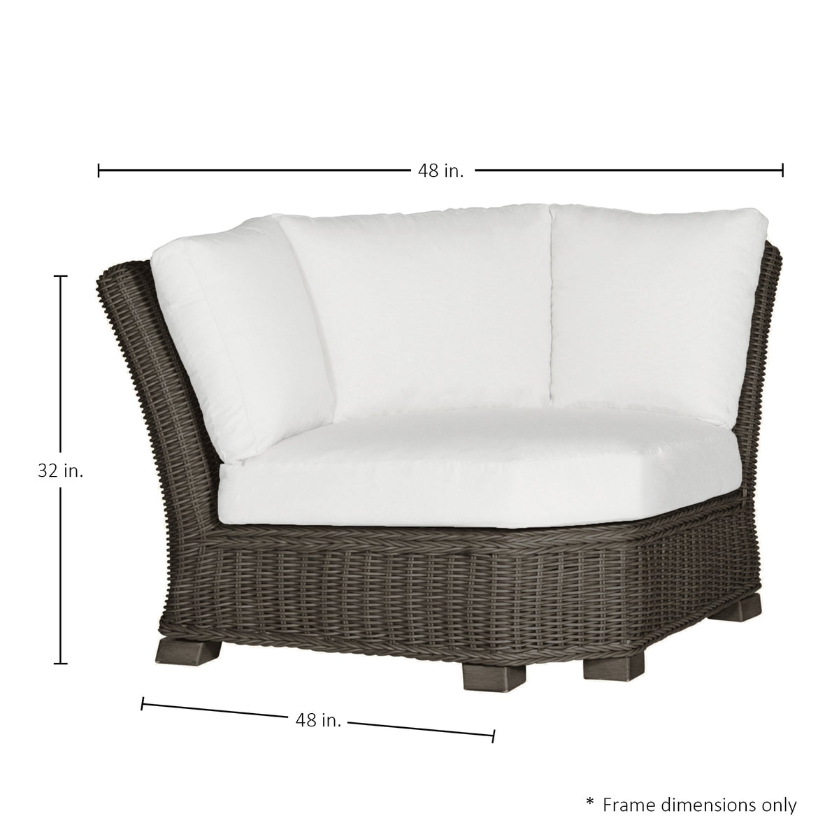 Rustic Resin Wicker Outdoor Corner Sectional Sofa