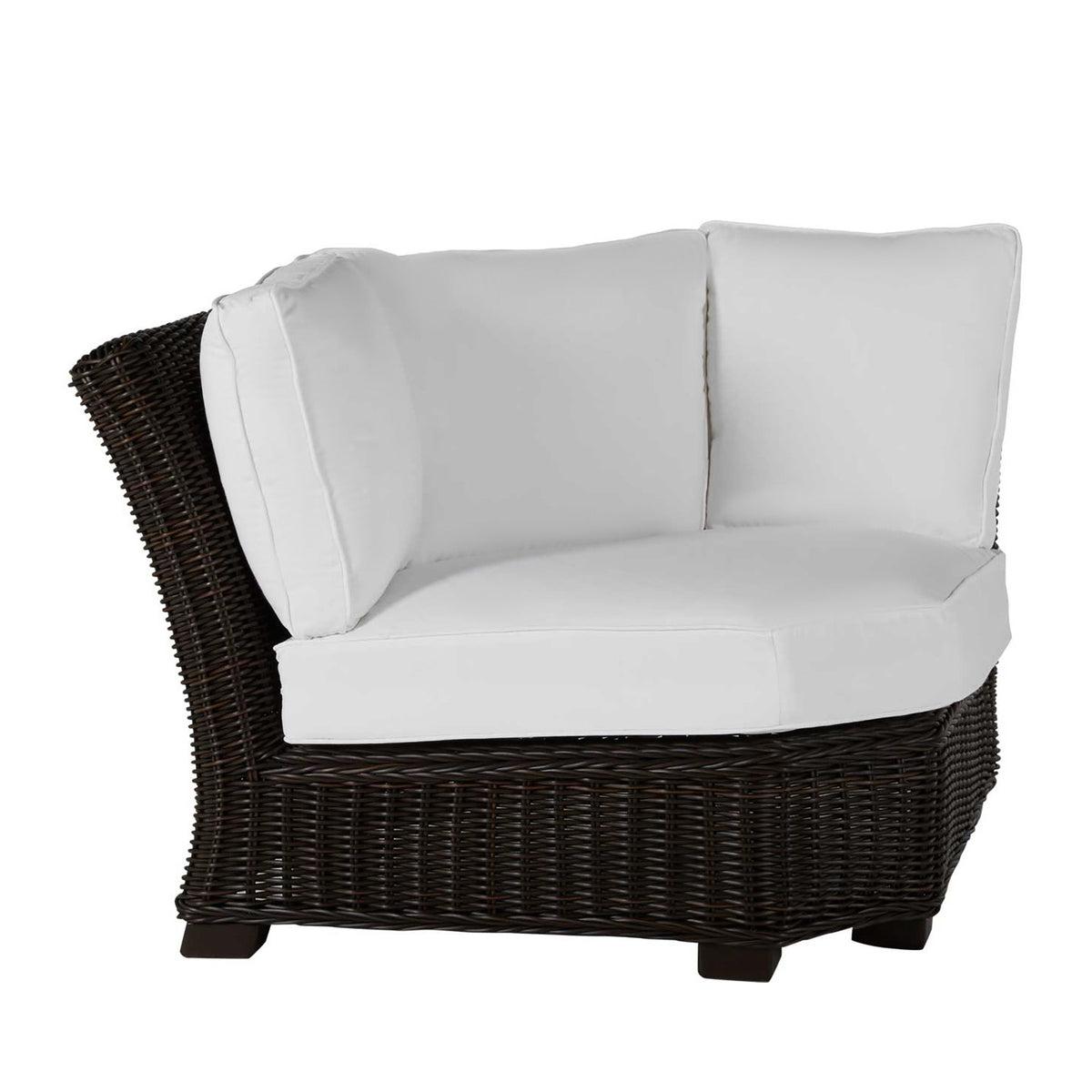 Rustic Resin Wicker Outdoor Corner Sectional Sofa