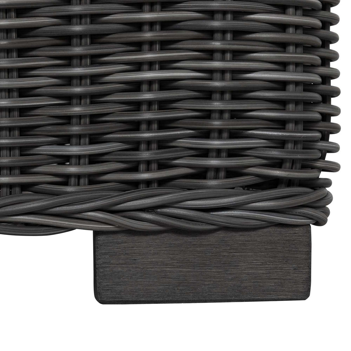 Rustic N-Dura Resin Wicker Outdoor Woven Ottoman