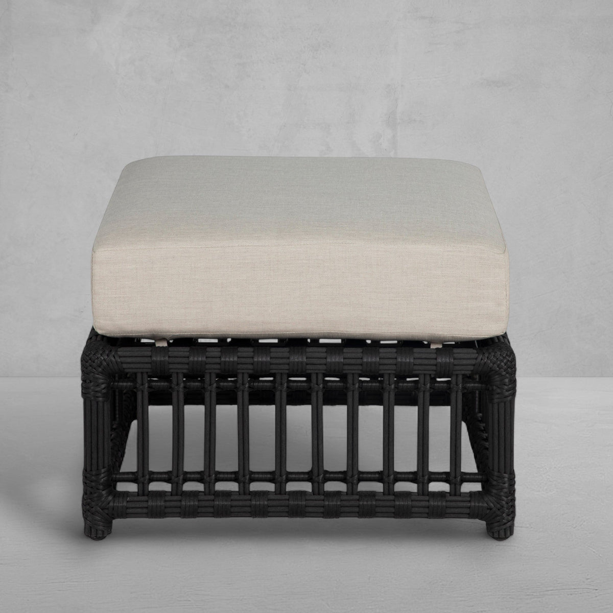 Newport N-Dura Resin Wicker Outdoor Woven Ottoman