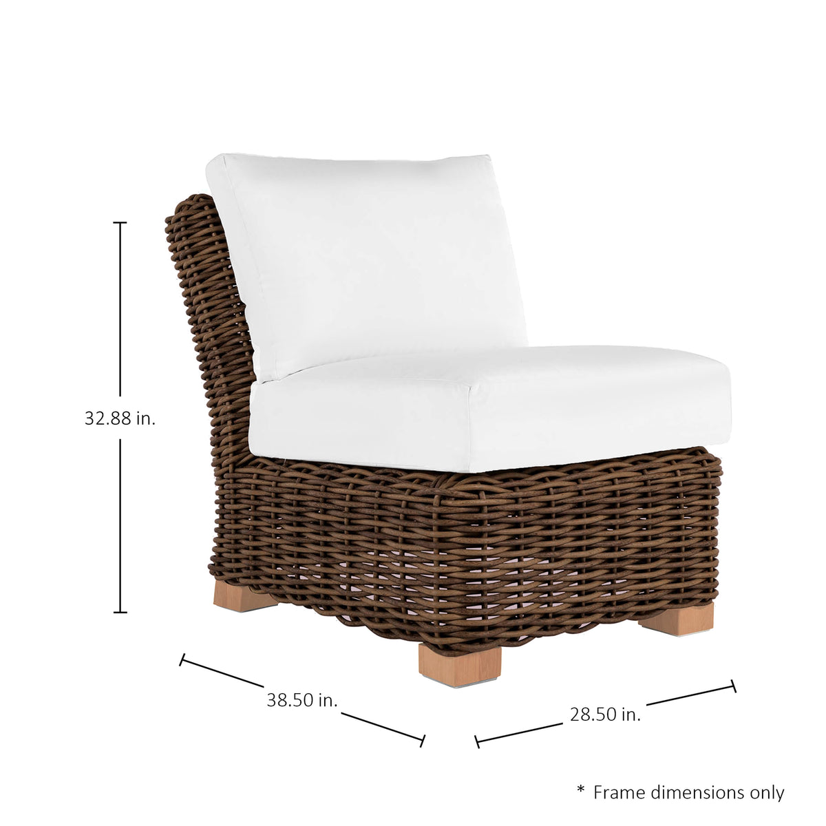 Montauk Resin Wicker Slipper Sectional Sofa