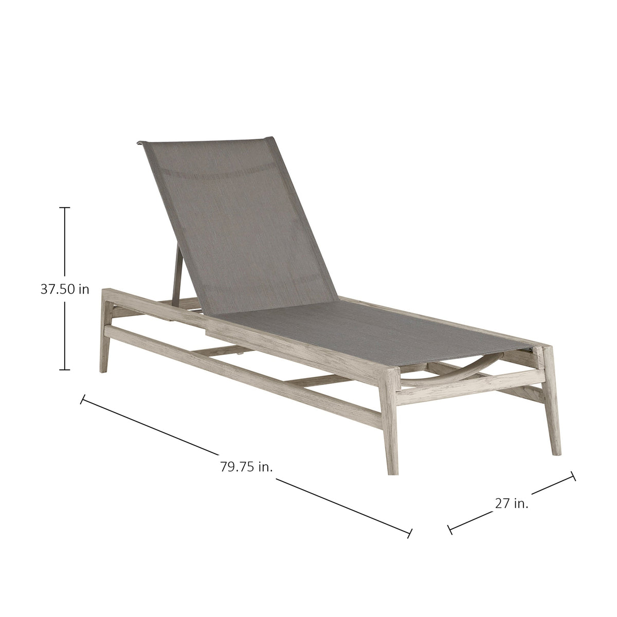 Coast Teak Outdoor Armless Chaise Lounge
