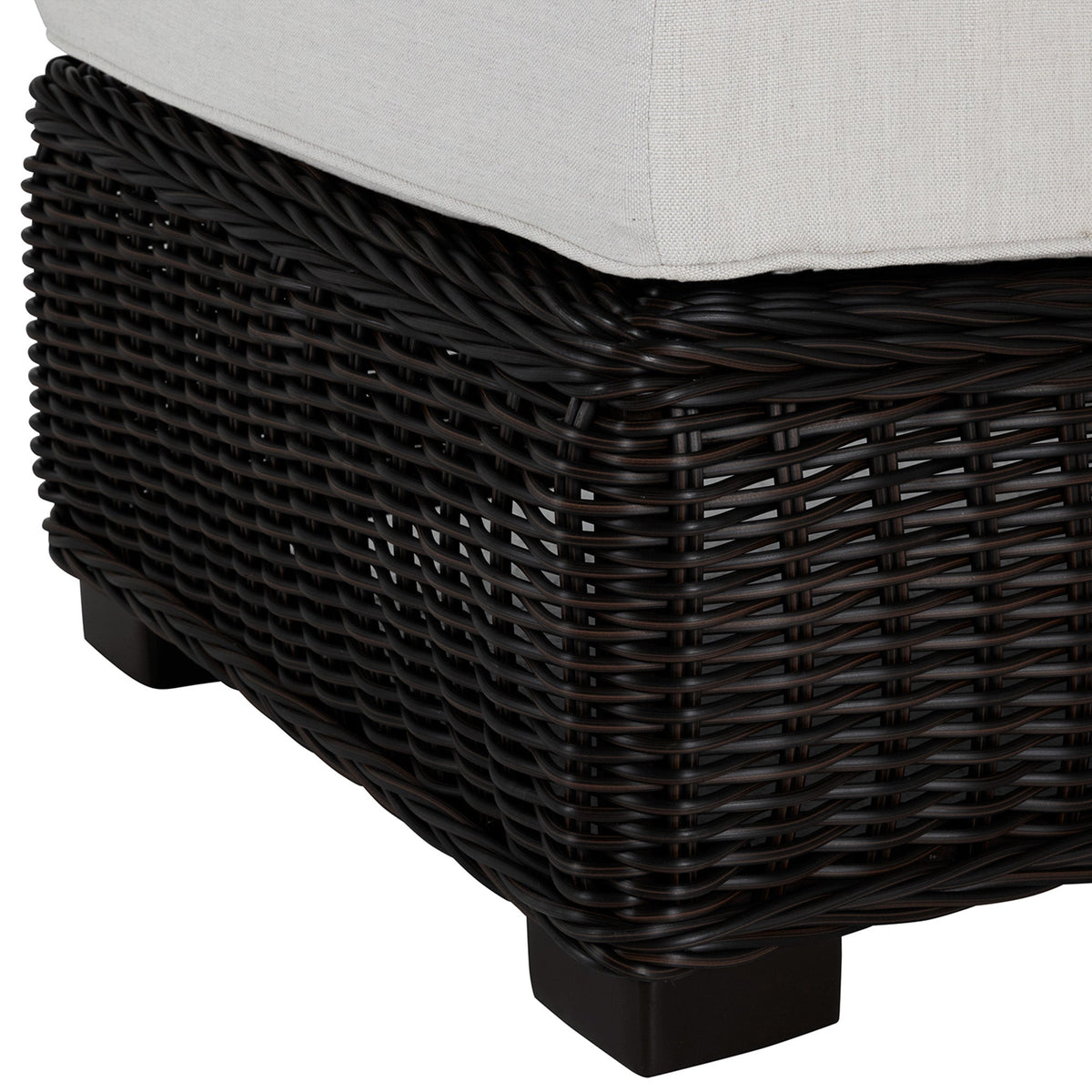 Rustic Woven Wicker Sectional Slipper Chair