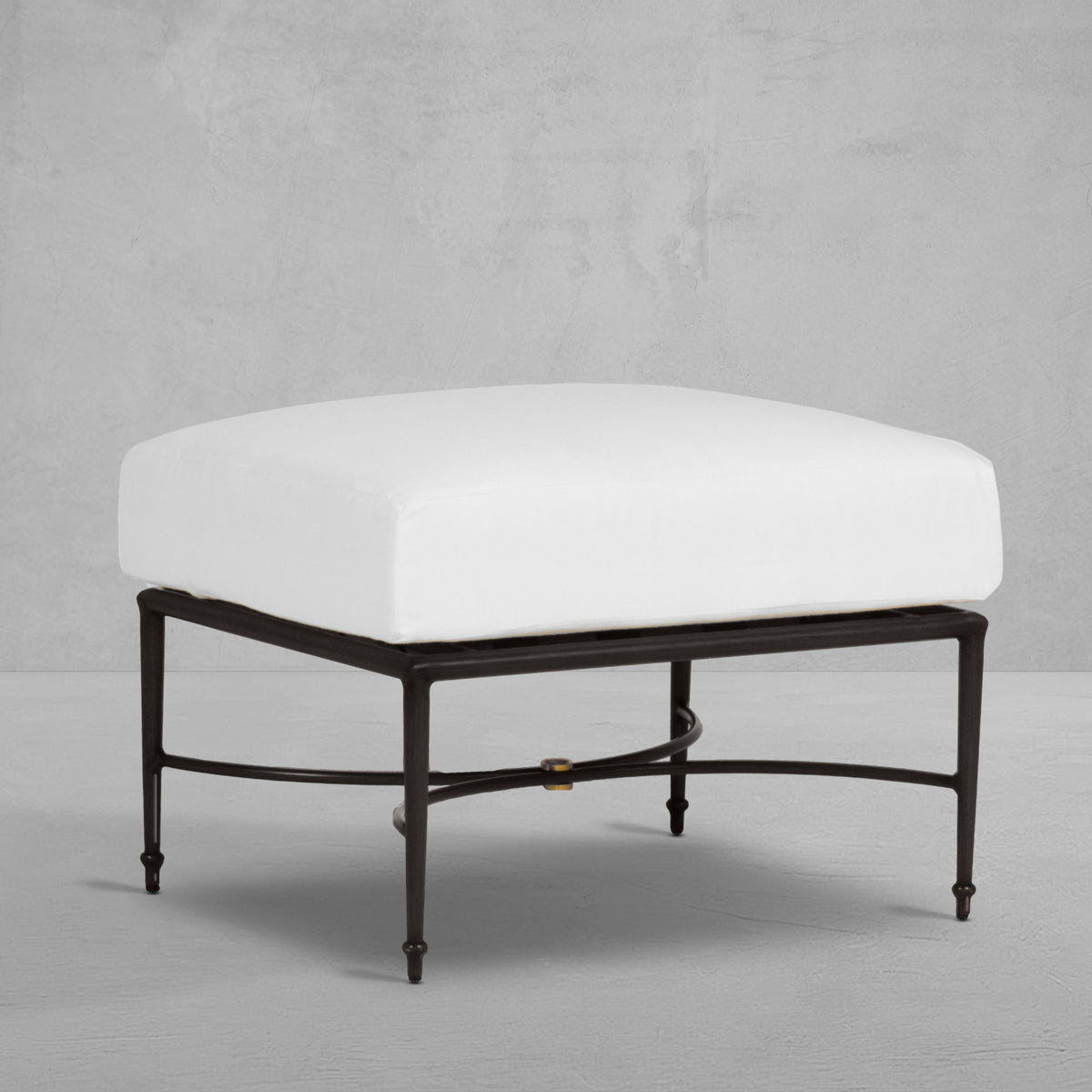 Roma Aluminum Outdoor Woven Ottoman