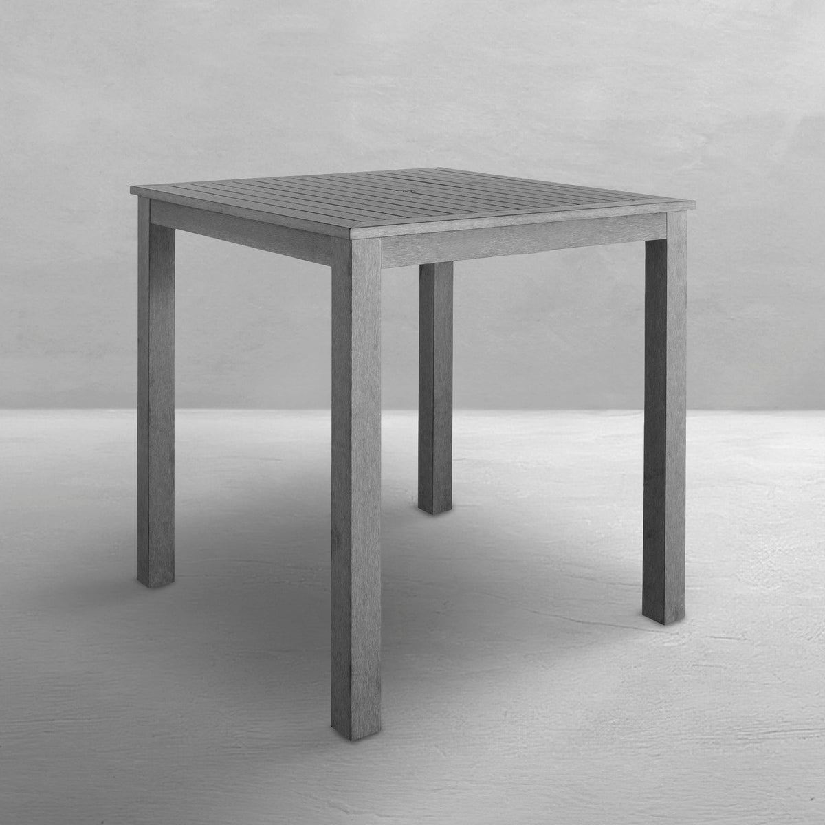 Portside Resin 42" Square Outdoor Slated Bar Table