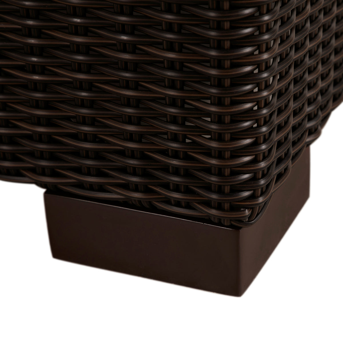 Club N-Dura Resin Wicker Outdoor Woven Ottoman