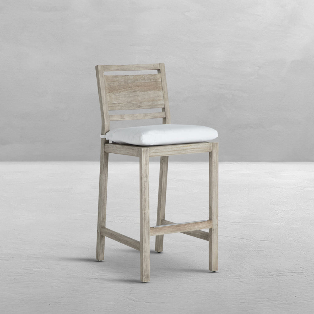 Avondale Teak Outdoor Bar Stool