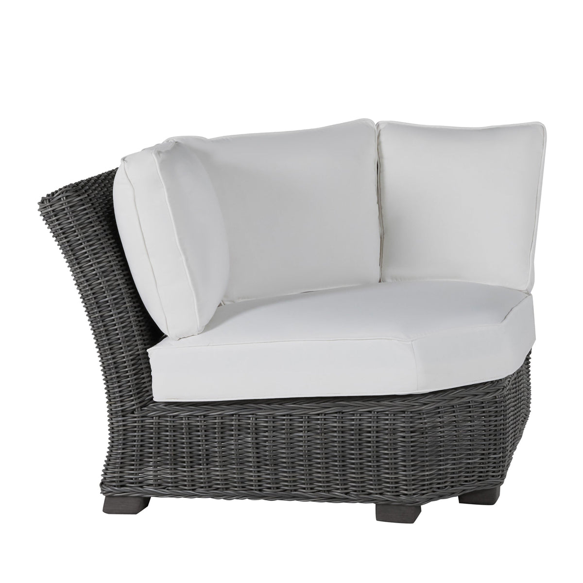 Rustic Resin Wicker Outdoor Corner Sectional Sofa