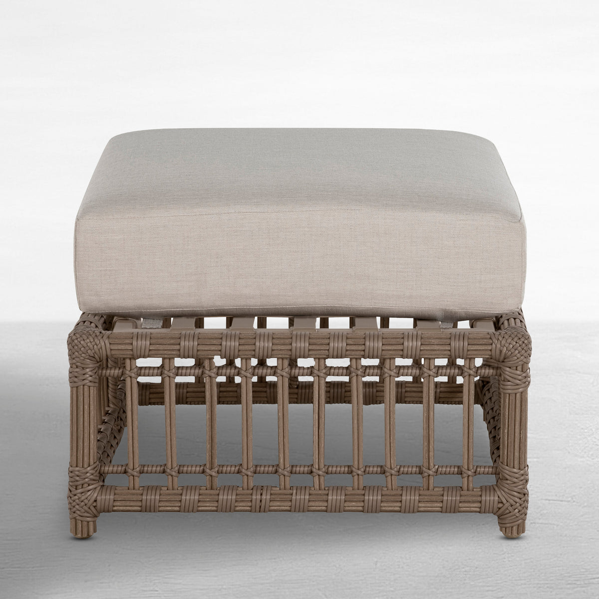 Newport N-Dura Resin Wicker Outdoor Woven Ottoman