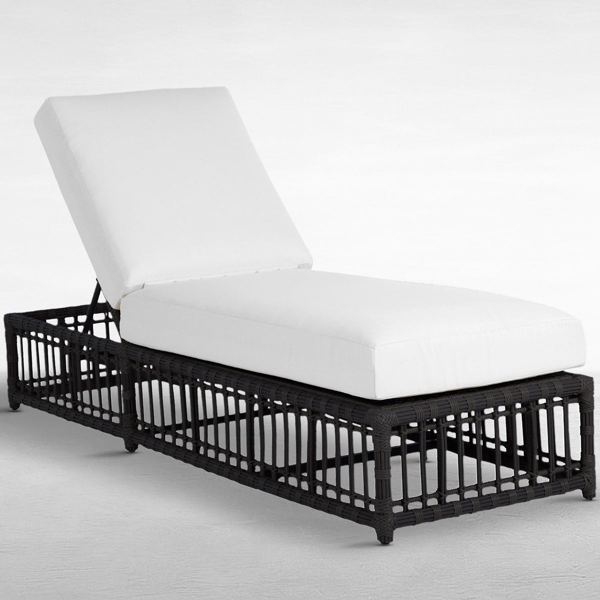 Newport Wicker Outdoor Armless Chaise Lounge
