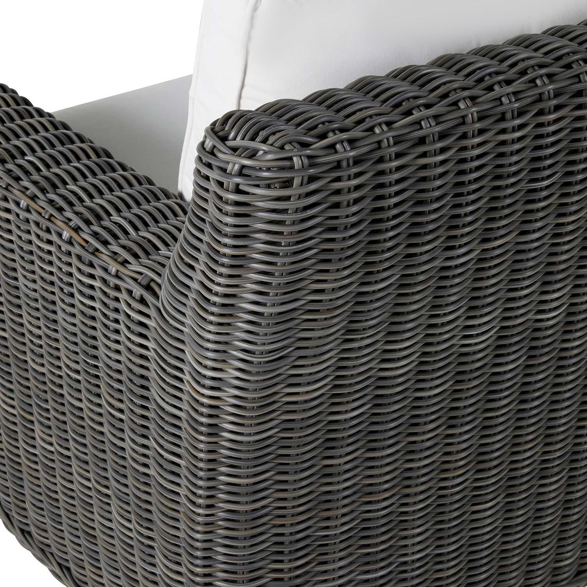 Rustic Resin Wicker Outdoor LAF Sectional Sofa