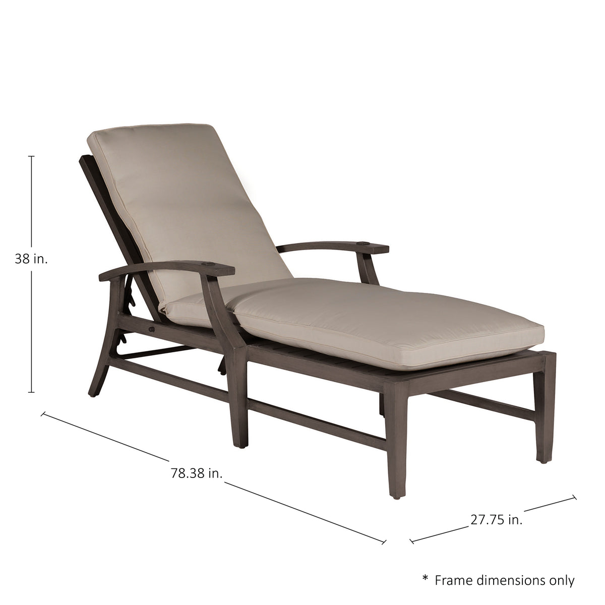 Croquet Aluminum Outdoor Chaise Lounge