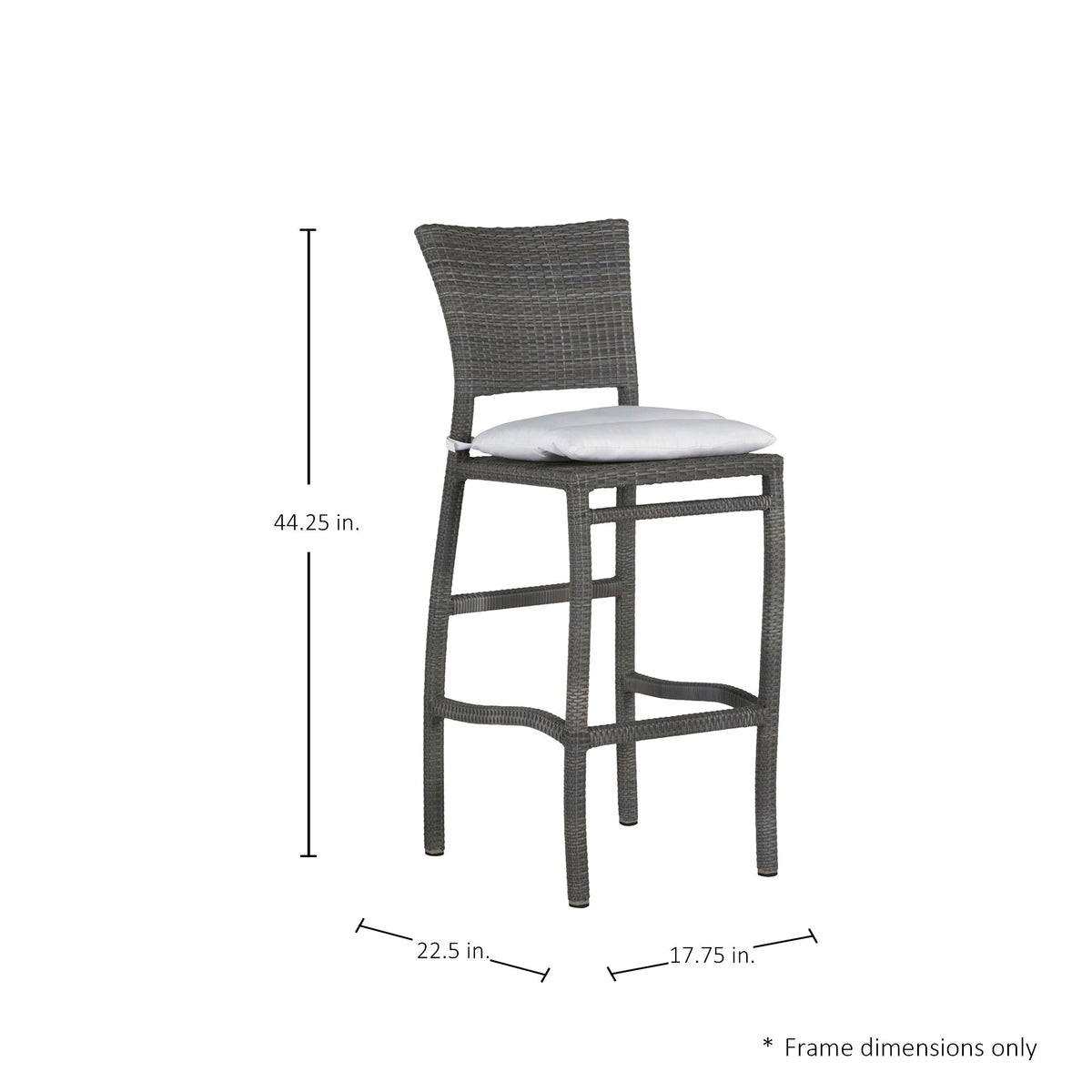 Skye Woven N-Dura Resin Wicker Outdoor Bar Stool