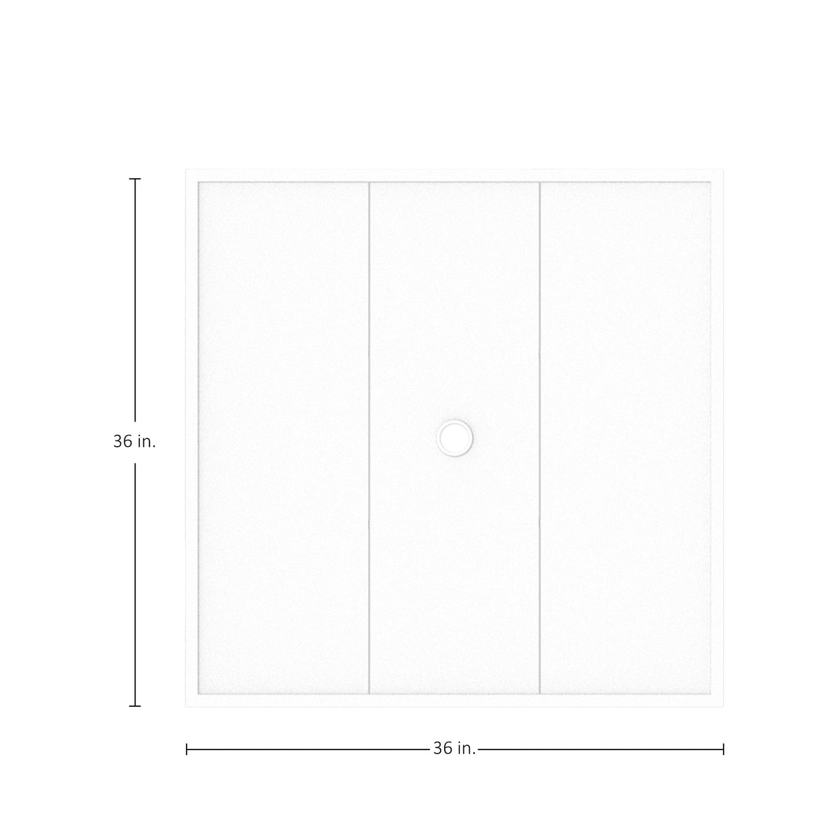 Horizon Aluminum 36" Square Outdoor Table Top