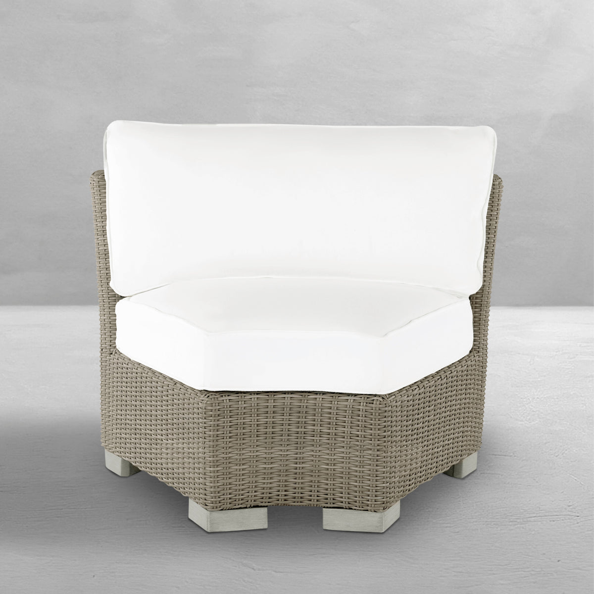 Club Woven Inside Outdoor Round Corner Chair