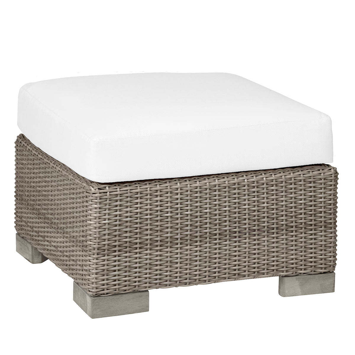 Club N-Dura Resin Wicker Outdoor Woven Ottoman