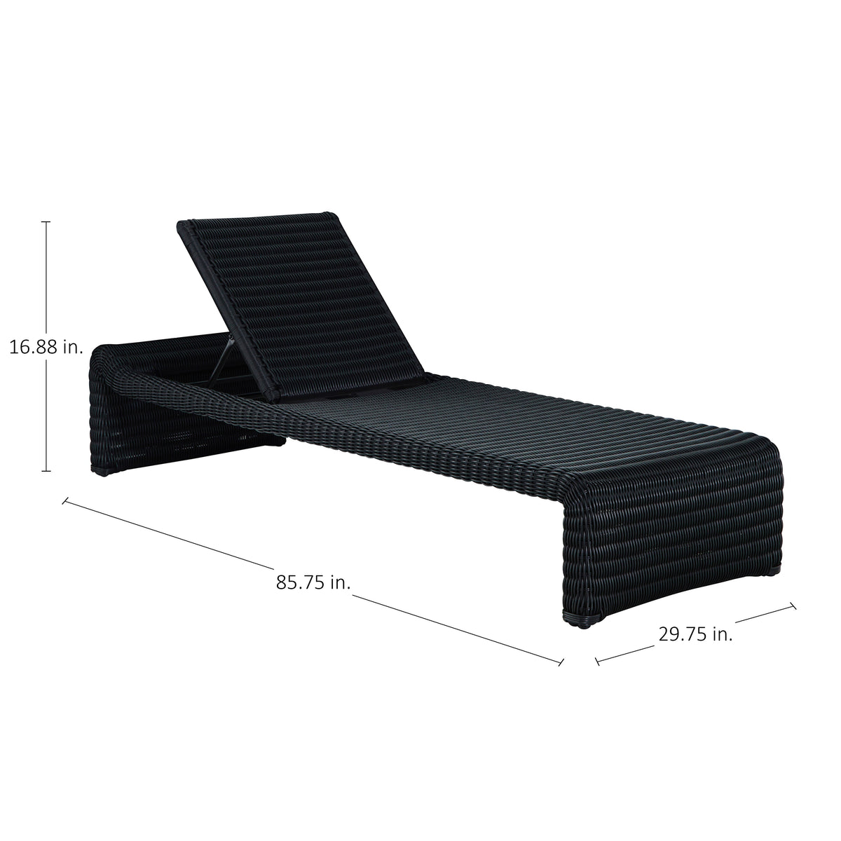 Como Resin Wicker Chaise
