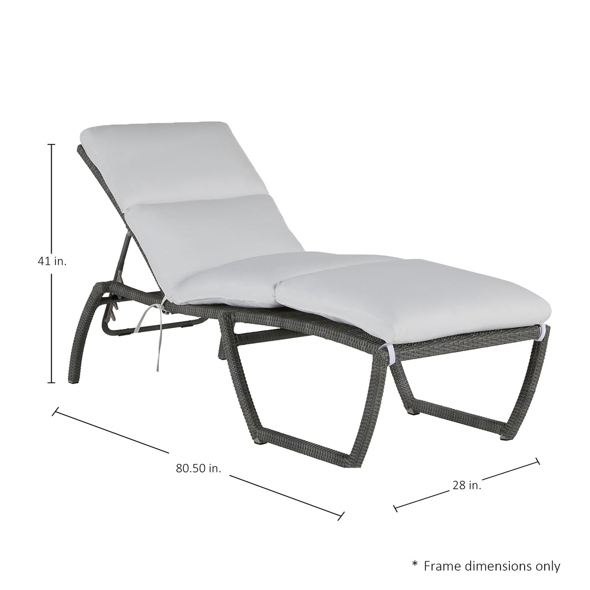 Skye Wicker Outdoor Armless Chaise Lounge